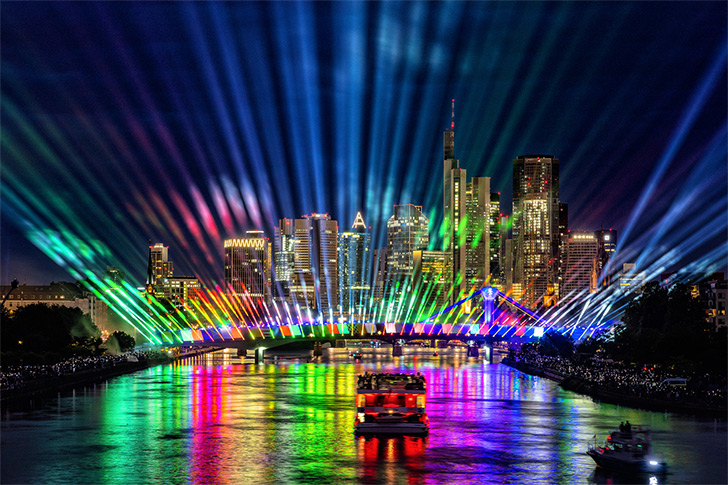 EURO2024 Lichtshow Frankfurt